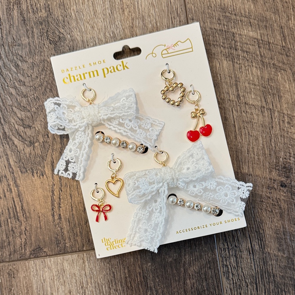 White Lace Hair Charm Set